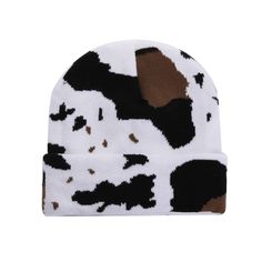 PRICES MAY VARY. Cow Pattern: Vintage cow pattern all over this beanie cap, makes you more attractive and charming among the crowd. Fashionable and practical. Thick Fleece Lined: Thick fuzzy fleece lined will provide extra warmth and protect you even in the coldest winter. Size: One size fits most men and women, with excellent flexibility and elastic-ability. No deformation problem after repeated use. Cuffed Design: You can wear with beanie cuff showed up or pull it down, when pull the cuff part down, your ears can be fully covered, helps to keep the ears warm in cold weather. Suitable Occasion: Cow pattern beanie hat is perfect for daily wearing, indoors and outdoors activities. Great winter warm cap for commuting, walking, skiing, snowboarding, skating, camping, hiking, running, biking, Cow Print Beanie, Cow Beanie, Skull Hat, Beanie Hats For Women, Winter Hats For Men, Beanie Style, Winter Hats Beanie, Cow Pattern, Winter Hats For Women