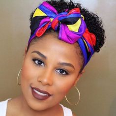 Hair Wraps, Short Natural Hair Styles, African Hairstyles, Short Curly Hair, Afro Hairstyles, Curly Hair Styles Naturally