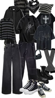 Punk Style Outfits, Alt Outfits, Clothing Design Sketches, Fashion Inspiration Design, Really Cute Outfits, Edgy Outfits