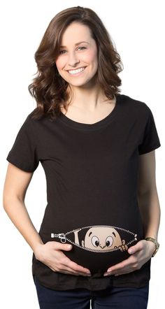 That baby is checking to see if it's time to come out! This funny baby peeking shirt is perfect for an expecting mom, especially one who is just ready to get that baby out! Are you looking for a gift for a baby shower or a pregnant friend with a great sense of humor and sense of style? This shirt is casual and funny - a perfect combination for showing off a baby bump and remaining comfortable at the same time. Bump Photoshoot, Baby Bump Photoshoot, Funny Pregnancy Announcement, Baby Funny, Funny Pregnancy, Pregnant Friends, Maternity Tees, Pregnancy Humor, Pregnancy Tshirts