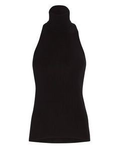 New Designer Clothing for Women | INTERMIX® High Stretch Turtleneck Tank Top For Spring, Chic Turtleneck Tank Top With High Stretch, Fitted Turtleneck Tank Top For Summer, Fitted High Neck Tank Top For Work, Black Turtleneck Tank Top For Spring, Chic High Stretch Turtleneck Tank Top, Black Turtleneck No Sleeves, Luxury Sleek Turtleneck Tops, Chic Black Turtleneck Tank Top