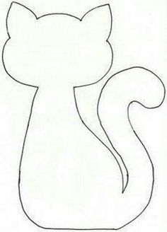 the outline of a cat's head is shown