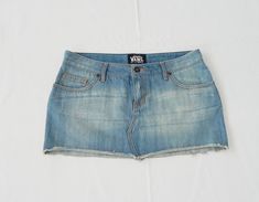 "Vintage 2000s Amazing Rare Women's Senim Mini Skirt Authentic VANS GOOD VINTAGE CONDITION Washed and sanitized!! Light Blue Jeans colour Cotton (Denim Jeans) Label Size: 5 . Please to better fit read the measurements below. Waist 15 inch , 38 cm. Round Waist 30\". Lenght 13 inch , 28 cm Washed and Sanitized. Item Posted from Italy This is a PRIVATE SALE The Photos are Real of the Items I sell in this auction. IF YOU HAVE QUESTION PLEASE CONTACT ME BEFORE BIDDING NO RETURN" Vans Vintage, Jeans Label, Jeans Colour, Mini Rock, Authentic Vans, Light Blue Jeans, Tokio Hotel, Vintage 2000s, Light Wash Jeans