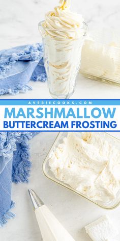 Nothing beats homemade Marshmallow Buttercream Frosting! Soft and smooth, rich and decadent, this marshmallow fluff icing is one of the best dessert recipes. Plus, it's more than just an easy cupcake frosting or an easy frosting for cake!