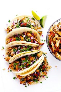 50+ Healthy Crockpot Recipes To Add To Your Menu Crispy Chicken Carnitas, Chicken Carnitas, Gimme Some Oven, Chicken Slow Cooker Recipes, Chicken Tacos, Crock Pot Meals, Slow Cooking