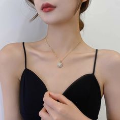 Material: Titanium Steel Color: [Copper Pendant] Good Luck Comes Necklace-Gold Style: INS Style Rose Gold Alloy Necklaces, Rose Gold Round Alloy Necklaces, Silver Alloy Jewelry With Pearl Pendant, Copper Pendant, Copper Pendants, Gold Style, Necklace Gold, Good Luck, Pendant Necklaces