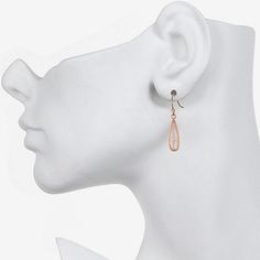 Earring Back: French WireShape: PearMetal Color: Rose ToneEarring Length: 19.1mmEarring Width: 6mmCare: Wipe CleanEarrings Style: Drop EarringsCountry of Origin: Imported Elegant Rose Gold Teardrop Linear Earrings, Delicate Teardrop Linear Earrings, Rose Gold Metal Teardrop Earrings, Rose Gold Teardrop Earrings For Party, Everyday Teardrop Earrings With Lever Back, Pierced Drop Earrings In Rose Gold, Rose Gold Drop Earrings Pierced, Rose Gold Pierced Drop Earrings, Pear-shaped Earrings With Ear Wire