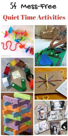 five different activities for kids to do with construction paper