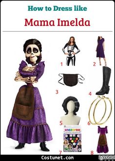 an image of how to dress like mamma imelda from the addams movie