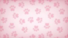 a pink background with many paw prints on it