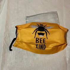 “Bee Kind” Bee Face Mask New! With Filter And Adjustable Straps Dimensions 8” X 5” Brand New See Pictures Frankenstein Mask, Bee Face, Husky Faces, Spirit Halloween Costumes, Blue Face Mask, Tata Harper, Black Face Mask, Face Mask Set, Face Mask Black