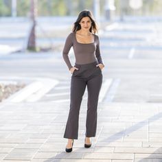 67% Viscose 28% Nylon 5%Spandex Yoga/Dress Pants Pullon Style With Belt Loops Fitted Full-length Bottoms For Workwear, Fitted Pants With Pockets In Elastane, Fitted Solid Color Work Pants, Fitted Full-length Leather Pants, Stretch High-waisted Work Pants In Elastane, Stretch High-waisted Elastane Work Pants, Full Length Elastane Work Pants For Workwear, Full Length Elastane Work Pants, Fitted Work Pants For Fall