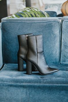 Chic Black Pointed Toe Mid Calf Boots - Block Heel Mid-Calf Boots - Lulus Black Leather Calf Boots Outfit, Calf Boots Outfit, Womens Dress Boots, Black Mid Calf Boots, Classic Clothes, Trendy Socks, Trendy Boots, Fashion Book, Walk On The Wild Side