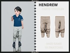 Hendrew - Pants Toddler | Patreon Clarity Sims, 4 Kids, Second Life, Childrens Clothes, How To Become, Pants, Clothes, Trousers