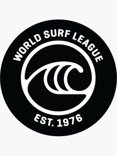 the world surf league logo on a white background