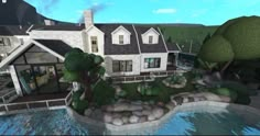 Cottage Core Bloxburg House, Farmhouse Layout, House Plans With Pictures, City Layout