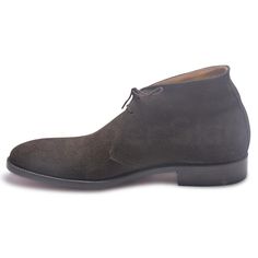 Leather Chukka boots with good quality suede fabric are the perfect choice to be a part of any wardrobe staple. These gray suede boots can help sport a simple, smart and casual look as they go with everything from coats to blazers to trousers to chinos. These pair of lace-up shoes will add flair and the right fusion of comfort and style and take your outfit up a notch. The light grey outsole is truly a gentleman’s color and adds a classic touch to the product. The outer surface has a rugged texture which makes these boots durable and safe for longer use and a sober outlook. Giving it a luxurious finish, these are just the right kind of product to have in your closet. Some admirable features of the product include: Made from top quality suede A classy grey vintage touch Comfortable insole l Formal Suede Chukka Boots With Round Toe, Formal Suede Round Toe Chukka Boots, Formal Suede Chukka Boots With Plain Toe, Suede Chukka Boots With Goodyear Welted Round Toe, Goodyear Welted Suede Desert Boots, Fall Business Casual Chukka Ankle Boots, Casual Leather Shoes With Suede Lining For Business, Casual Business Desert Boots With Suede Lining, Classic Office Boots With Suede Lining