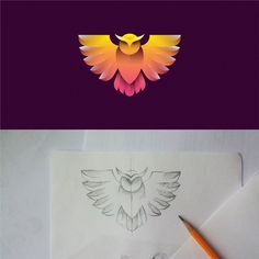 two different logos that have been designed to look like an owl and the other one has a bird on it