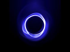 a blue ring is shown in the dark