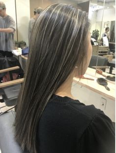 Micro Blonde Highlights, Blonde Highlights On Black Hair, Ash Blonde Highlights On Dark Hair, Blonde Highlights On Dark Hair, Stylish Hairstyles