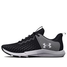 Under Armour Charged Engage 2 'Black Dark Grey' 3025527-001 (SNKR/Training) Armor Shoes, Mens Casual Dress Outfits, Mens Casual Dress, Low Top Sneakers, Stylish Sneakers, Dark Black, Shoe Collection, Perfect Pair, Low Top