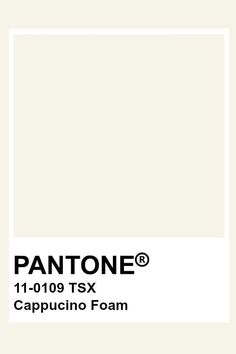 pantone's logo with the words cappucino foam