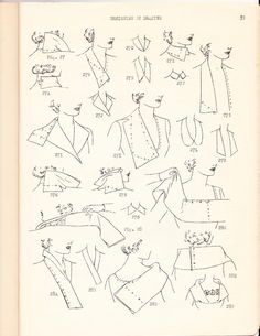 an old book with instructions on how to wear a suit and tie in different directions