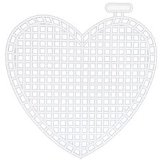 a white heart shaped object on a white background