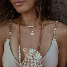 Aloha Choker - 21 Degrees North Designs - 21ºN Minimalist Beaded Chain Jewelry For Beach, Dainty Beach Jewelry With Delicate Chain, Dainty Beach Necklace With Delicate Chain, Dainty Necklace With Delicate Chain For Beach, Gold Minimalist Necklace For Beach, Dainty Pearl Charm Necklace For The Beach, Minimalist Gold Necklace For Beach, Minimalist Gold Necklaces For The Beach, Bohemian Beach Necklace With Delicate Chain