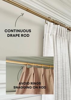 how to hang curtains on rod ends in the living room or bedroom with pictures and instructions