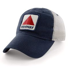 Fenway Patch Townie Mesh Trucker Navy Hat - Chowdaheadz Boston Baseball, Navy Hat, Red Socks Fan, Navy Hats, Unique Hats, Hat Patches, Dirty Water, Mesh Hat, Boston Red Sox