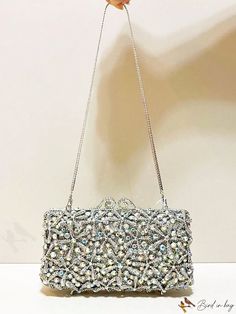 BirdinBag - Exquisite Crystal Clutch: Luxury Rhinestone Evening Bag for Wedding, Party, and Special Occasions Bag For Wedding, Crystal Clutch, Word Wrap, Chain Bag, Box Bag, Mini Fashion, Chain Bags, Evening Bags, Special Events