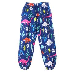 PRICES MAY VARY. 【WATER RESISTANT】 Made from high quality waterproof polyester solid fabric,kids can shake off the water droplets by gently shaking, this rain pants is durable to protect your children from any bad rainy,windy and snow days. 【UNIQUE DESIGN】Simple design easy for kids to take it on and off.Beautiful and beautiful flowers and butterflies, make the trousers not monotonous.Colorful Floral Print design,give your child a good mood. 【Occasions】All-weather rain pants, can be worn everyda Pants For Boys, Floral Print Design, Rain Pants, Childrens Clothing, Winter Girls, Leggings Casual, Blue Pants, Rain Wear, Casual Girl