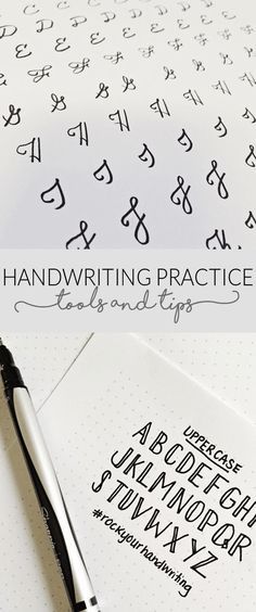 the handwriting practice book is open and ready to be used