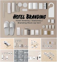 Mockup designs Amenities Hotel Ideas, Logo For Hotel, Resort Branding, Hotel Logo Design, Boutique Hotel Room, Hotel Toiletries, Hotel Ads, Hotel Ideas, Spa Branding