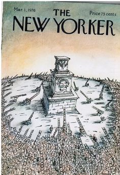 the new yorker magazine cover with an image of a clock tower in the middle