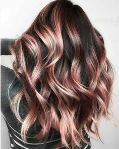 Subtle Hair Color, Trendy Fall Hair Color, Warm Hair Color, Auburn Balayage, Gold Hair Colors, Hair Color Rose Gold, Nails Makeup