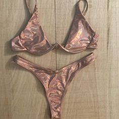 Nwot Shein Pink/Blush Holographic/Iridescent Bikini Size Large Underwire High Cut Brazilian Cut Sanitary Liner Still In Didn’t Look Good On Me And Never Wore! #Shein #Swimsuit #Underwire #Bikini #Holographic #Sexy #Sexybikini Shiny Fitted Beachwear Swimwear, Fitted Shiny Beachwear Swimwear, Fitted Shiny Swimwear For Pool, Fitted Shiny Swimwear For Beach, Metallic Swimwear For Club In Summer, Shiny Swimwear For Club In Summer, Shein Swimsuit, Holographic Iridescent, Pink Holographic