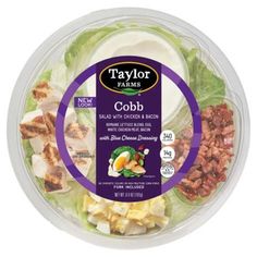 taylor farms cobb salad in a plastic container