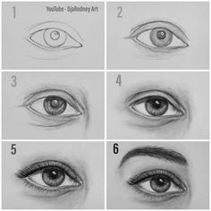 how to draw an eye step by step