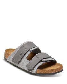 Birkenstock Men's Uji Slip On Sandals Birkenstock Men, Slip On Sandals, Gray Leather, Mens Sandals, Grey Leather, Slip On Sandal, Birkenstock, Pick Up, In Store