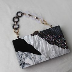 Leather Handbags Sequin Clutch, Party Purse, Fancy Bags, Ladies Clutch, Womens Purses, Look Casual, Black Handbags