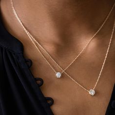 Melanie Casey, Platinum Chain, Thread Necklace, Cvd Diamond, Necklace Chain Lengths, Shortening, Solitaire Pendant, Delicate Jewelry, Champagne Diamond