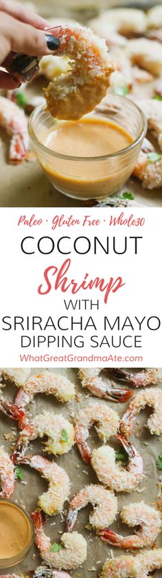 coconut shrimp with sriracha mayo dipping sauce