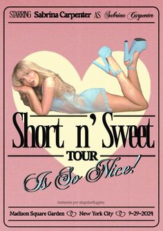 the poster for short'n'sweet tour is shown