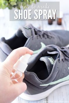 This easy DIY Shoe Deodorizer Spray works to get rid of yucky shoe odors. Learn how to make shoe spray for odor that is quick and easy. This is the best shoe odor spray. Shoe spray is very inexpensive to make. Try shoe odor spray and you will love how it works. Shoe odor eliminator is amazing! Diy Shoe Deodorizer, Odor Eliminator Diy, Natural Shoe Deodorizer, Smelly Underarms, Deodorizer Spray, Shoe Deodorizer, Shoe Spray, Stinky Shoes, Smelly Shoes