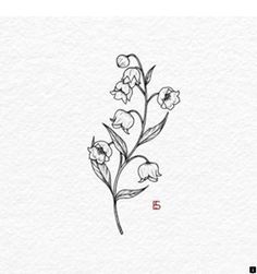 a drawing of some flowers with the letter e in it's middle and bottom corner