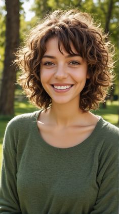 The Curly Shaggy Bob is an ideal choice for those with natural curls looking to add shape without sacrificing their unique texture. This style emphasizes the natural volume and bounce of curly hair, with layered cuts that enhance the hair’s natural body. It’s especially flattering for those with round or oval faces, as it can help elongate the face and highlight your features.