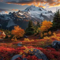 Mount Baker Enchanting Landscape Art Magical Mountains Landscapes, Mountain Landscape Photography Horizontal, Montana Landscape Photography, Maine Landscape Photography, Panoramic Mountain Landscape, Beautiful Scenery Pictures, Beautiful Landscape Photography, Black Wallpaper Iphone