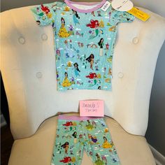 Little Sleepies Princess Short Sleeve Pjs Size(S): 18-24 Months Nib/Nwt I Only Removed For These Pictures One Dog, Never Around The Clothes. No Smoke Little Sleepies, Cape Jacket, Leather Mary Janes, Kids Pajamas, The Clothes, Retro Dress, Red Sweaters, Shop Wallpaper, Party Hats